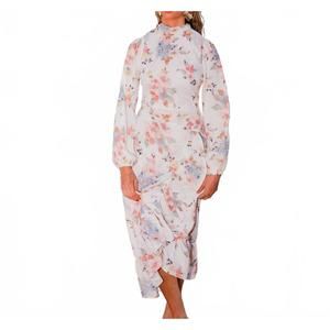 NEW ESTEEM COUTURE blair longsleeve wrap dress in white